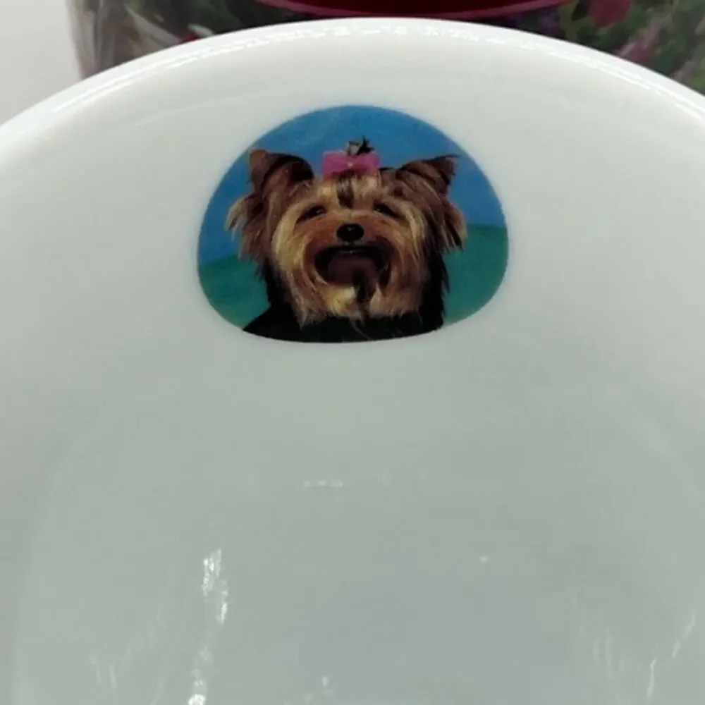 Porcelain Yorkie dog 3 mugs Collector set